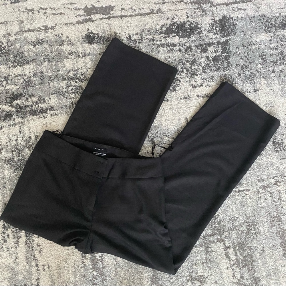 Jones New York || dark gray wide leg dress pants